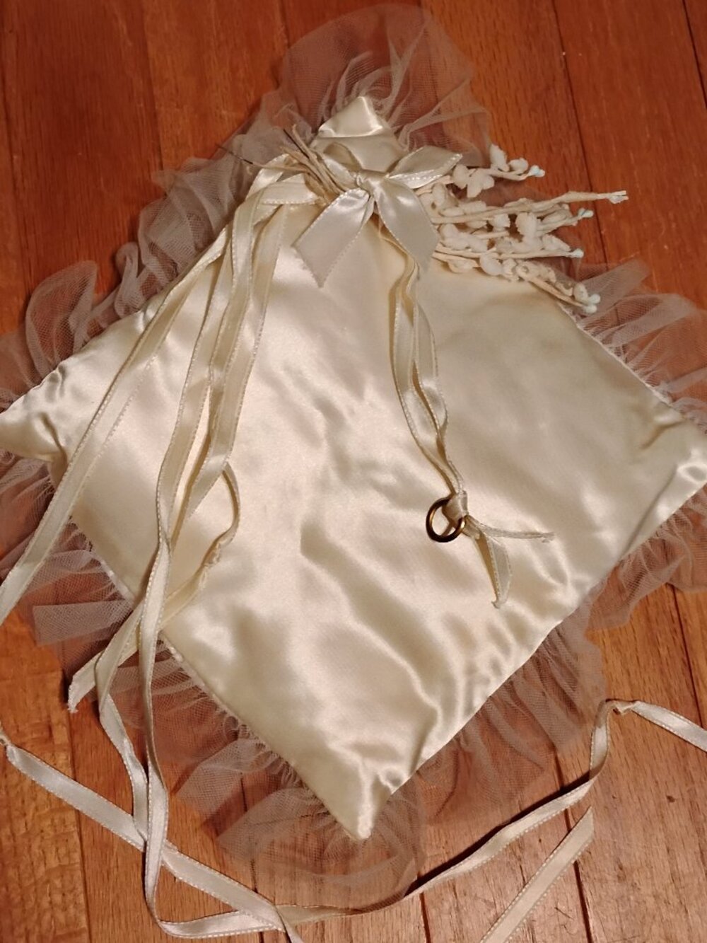 Vintage Wedding Ring Bearer Pillow